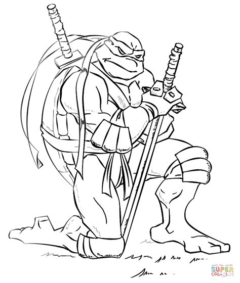 Ninja Turtle Leonardo Coloring Page - Coloring Home