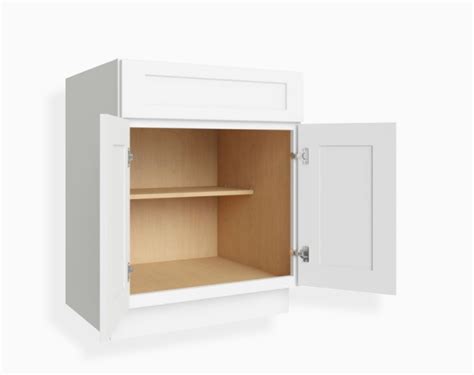 White Shaker Base Cabinet With Double Doors Decohub Home