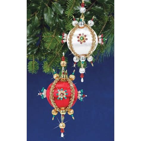 Mary Maxim Christmas Quartet Beaded Ornament Kit