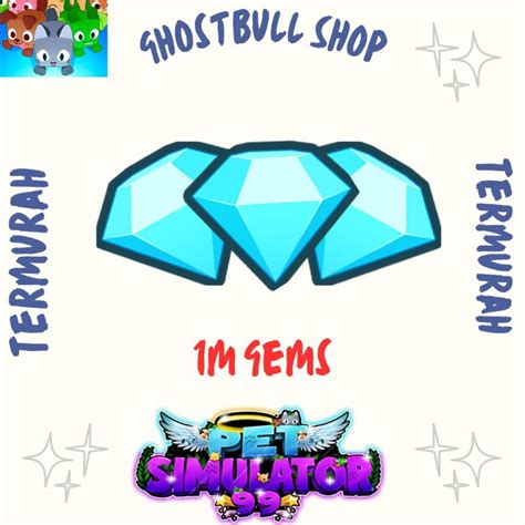 Jual Antivirus 1m Gems Pet Simulator 99 Termurah Petsim99 Roblox Psx