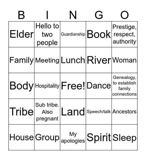 Te Wiki O Te Reo M Ori Bingo Card