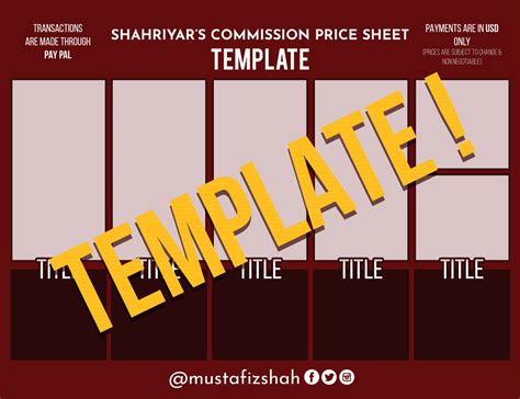 Art Commission Chart Template 2019 By Shahriyars Art On DeviantArt