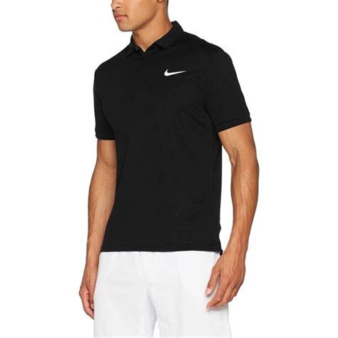 Nike Men S M Court Dry Tennis Polo Black Short Sleeve Shirt Ebay