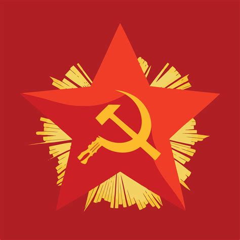 Illustration In Communist Style In Red And Yellow Colors 18849203