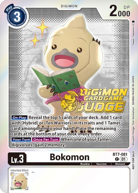 Bokomon Championship Digimon Cardtrader