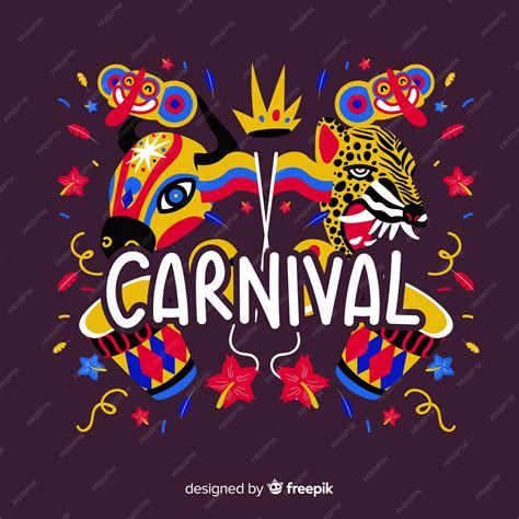 Free Vector Hand Drawn Animals Carnival Background