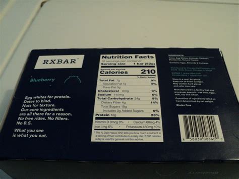 Rxbar Blueberry Protein Bar 1 83 Ounce Pack Of 10 Exp 1 2022