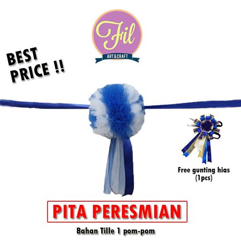 Jual Pita Peresmian Gunting Pita Pita Opening Tille Biru Putih