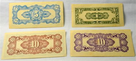 Four Japanese Occupation Banknotes Property Room