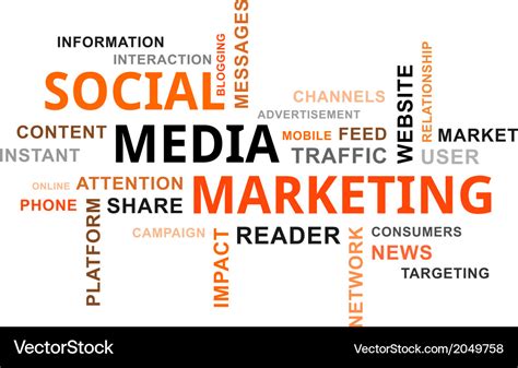 Word Cloud Social Media Marketing Royalty Free Vector Image