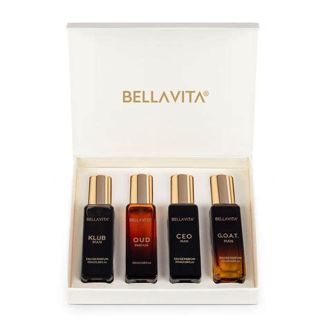 Bella Vita Organic Luxury Perfumes Gift Set For Men 4x20 Ml