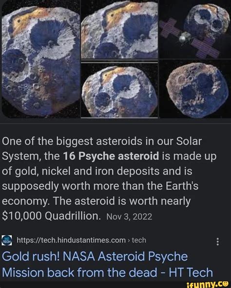 One Of The Biggest Asteroids In Our Solar System The Psyche