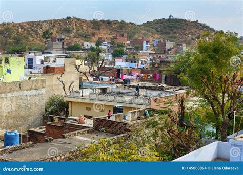 View of Roofs of Houses in Amber Village. Rajasthan. India Editorial ...