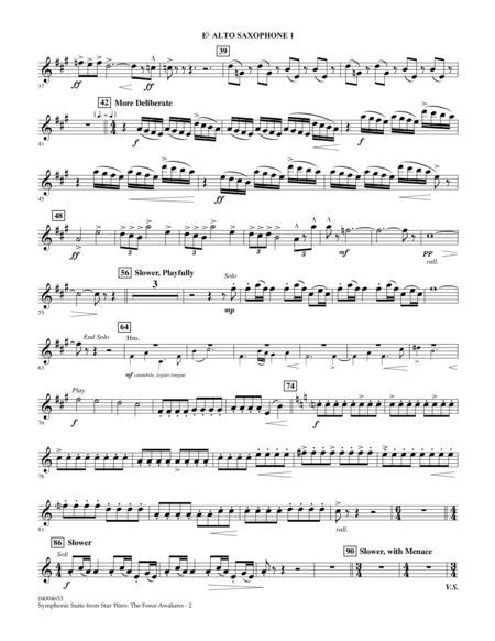 Symphonic Suite From Star Wars The Force Awakens Eb Alto Saxophone 1 Digital Sheet Music