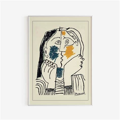 Pablo Picasso Picasso The Kiss 1979 Abstract Picasso Cubism Etsy