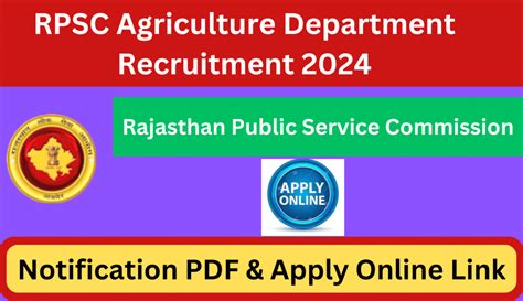 Rpsc Agriculture Department Recruitment Apply Online For Posts