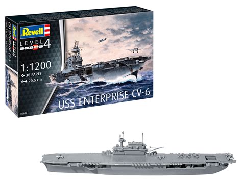 Revell Scale Uss Enterprise Cv Aircraft Carrier Model Kit