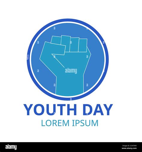 Illustration Vector Design Of Youth Day Logo For Celebration Stock