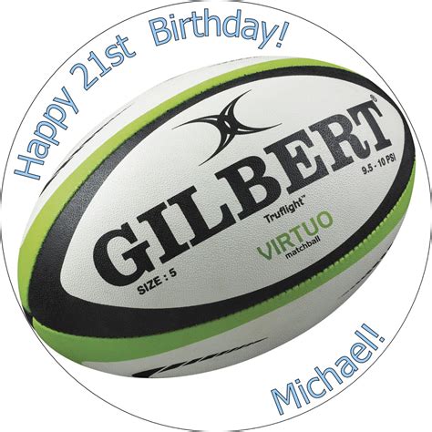 75 Inch Rugby Ball Edible Cake Toppers Decorations Wafer Etsy