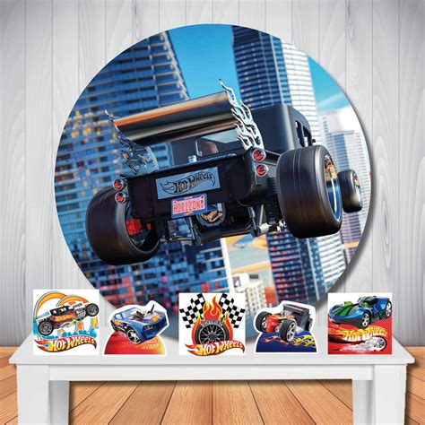 Kit Cenário Hot Wheels Painel Redondo e Display de Mesa Elo7
