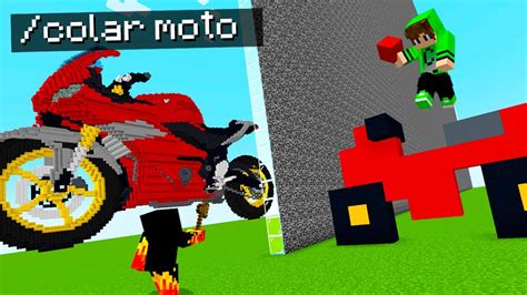 Trolei Meu Amigo Com Moto Na Batalha De ConstruÇÃo Do Minecraft