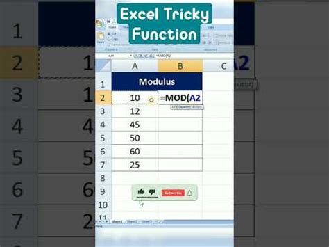 Modulus Function In Excel Ms Excel Advance Tips Part Excel