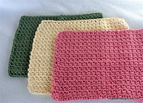 Crochet Pattern Crochet Wash Cloth Wash Cloth Pattern Dish Etsy