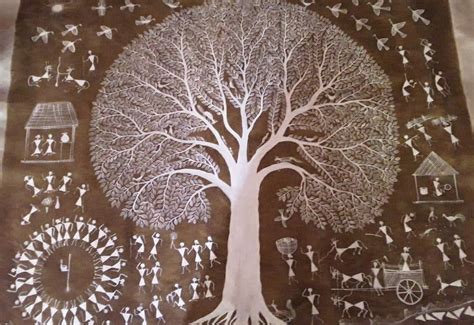 Tree Of Life Warli Painting X International Indian Folk