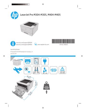 HP LaserJet Pro M404-M405 Series Quick Start Guide | Manualzz