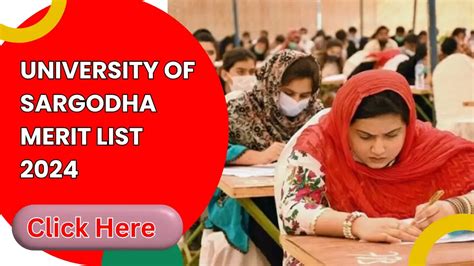 University Of Sargodha Merit List 11 July 2024 Aiou Enrollment