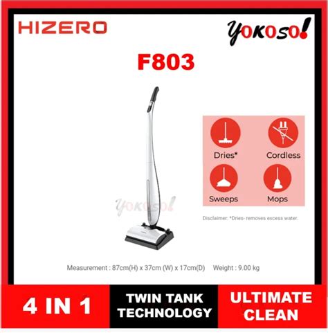 HIZERO F803 NEW VERISON 4 In 1 Bionic Floor Cleaner Sweep Dry Mop