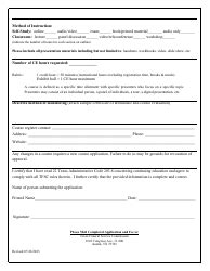 Texas Add A Course Application For Continuing Education Fill Out