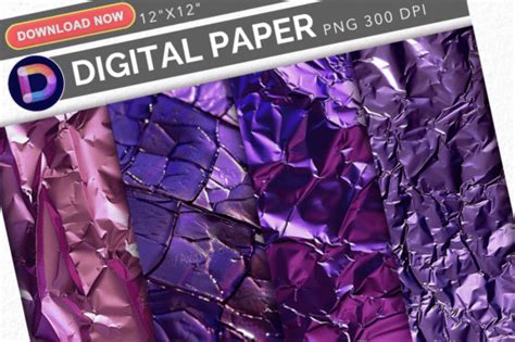 Purple Foil Shiny Texture Digital Paper Graphic By Delartcreation