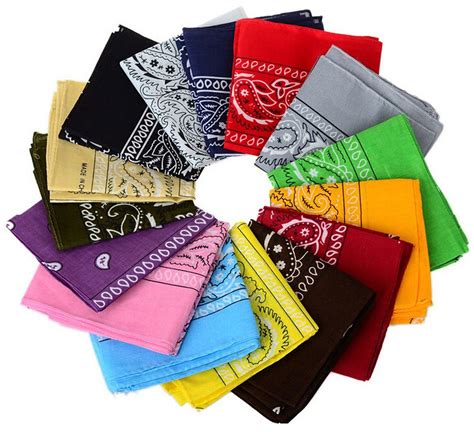 Cm Polyester Novelty Double Sided Print Paisley Bandanas Cowboy