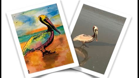 Pelican Watercolor Painting Tutorial Youtube