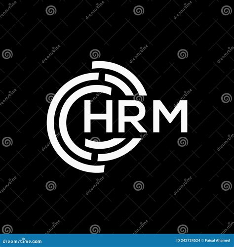 Hrm Letter Logo Design On Black Background Hrm Creative Initials