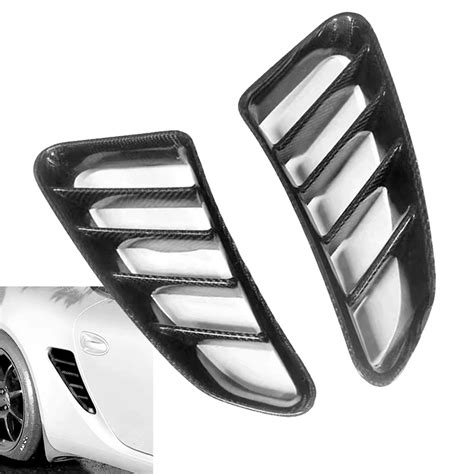 For 987 2005 2012 Car Side Vent Air Duct Intake Covers 2pcs Carbon Fiber Fender Ventjpeg