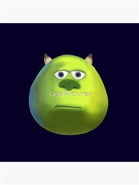 Mike Wazowski Meme Face Pin By Goolpictures Redbubble