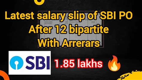 Latest Salary Slip Of Sbi Po After Th Bipartite With Arrerars