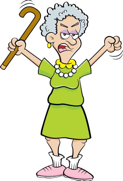 Angry Old Woman Illustrations Royalty Free Vector Graphics And Clip Art