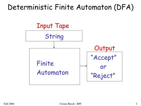 Ppt Deterministic Finite Automaton Dfa Powerpoint Presentation