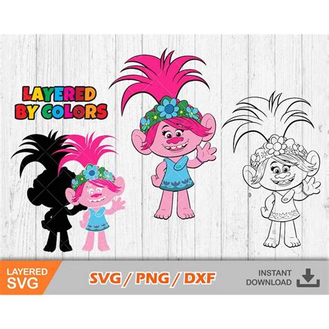 Trolls Poppy Clipart Poppy Svg Cut Files For Cricut Silho Inspire