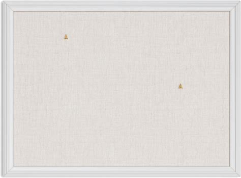 U Brands Linen Cork Linen Bulletin Board X Inches White Wood