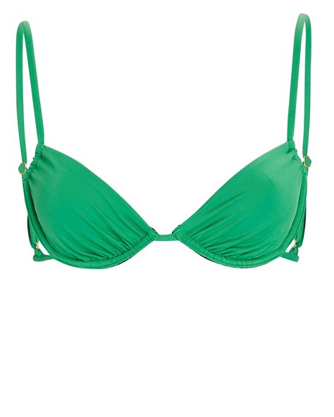 Weworewhat Ruched Underwire Bikini Top Intermix®