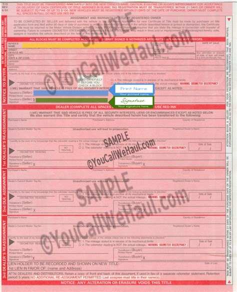 How To Transfer Georgia Title And Instructions For Filling Out Your Title