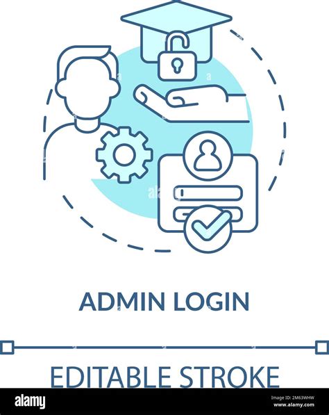 Admin Login Blue Concept Icon Stock Vector Image And Art Alamy