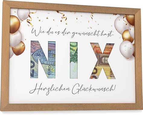 Amazon De Papierschmiede Nix Geschenk Geldgeschenk Din A X Cm