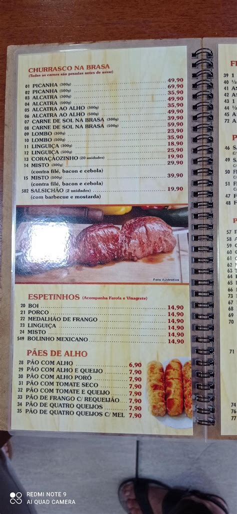 Menu Em Cai Ara Grill Churrascaria E Cervejaria Belo Horizonte