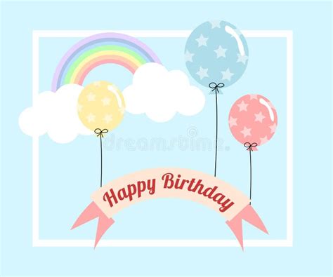 Pastel Rainbow Happy Birthday