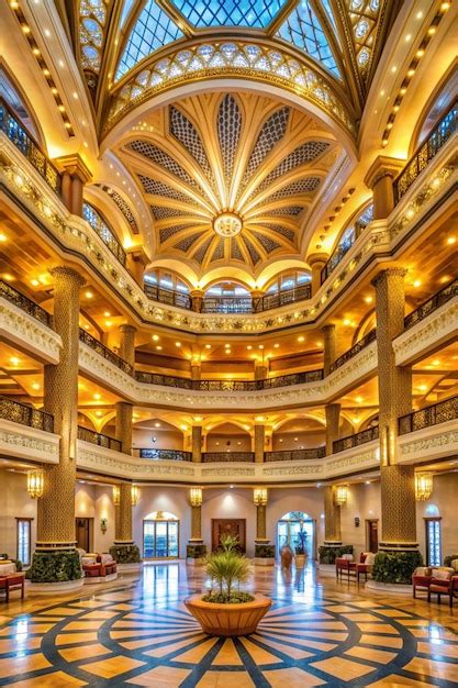 Emirates Palace Hotel Lobby Abu Dhabi United Arab Emirates Premium Ai